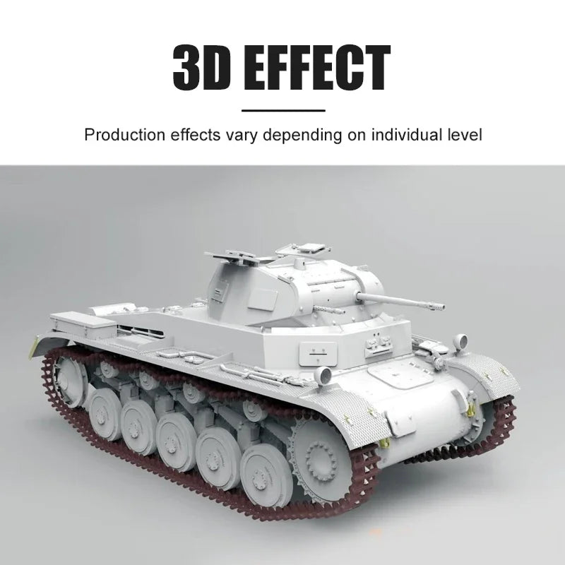 Pz. Kpfw II Ausf. A/B/C 1/16 Resin Model Kit - 1/16 resin model view 2