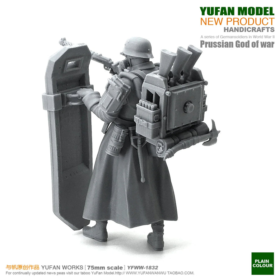 YUFAN Prussian God of War German Soldier 75mm Resin Figure Kit - 75mm resin model view 5