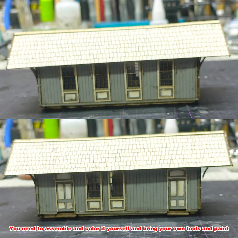 Victorian Railway Station Platform Building 1/87 Resin Model Kit - 1/87 resin model view 6