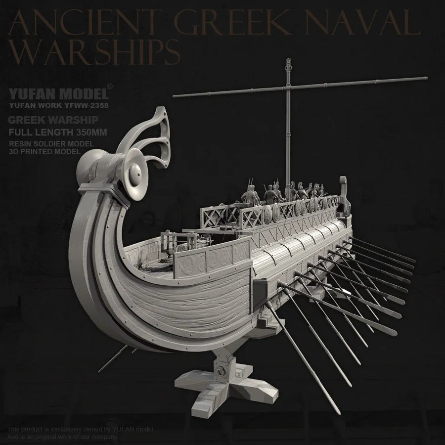 Ancient Greek Trireme Warship 350mm Resin Model Kit - 350mm resin model view 5