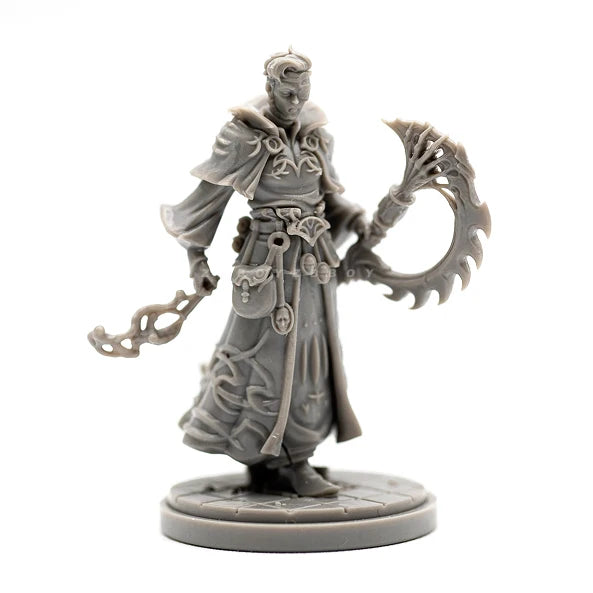 Dark Sorcerer with Axe Staff 38mm Resin Figure Kit - 38mm resin model view 2