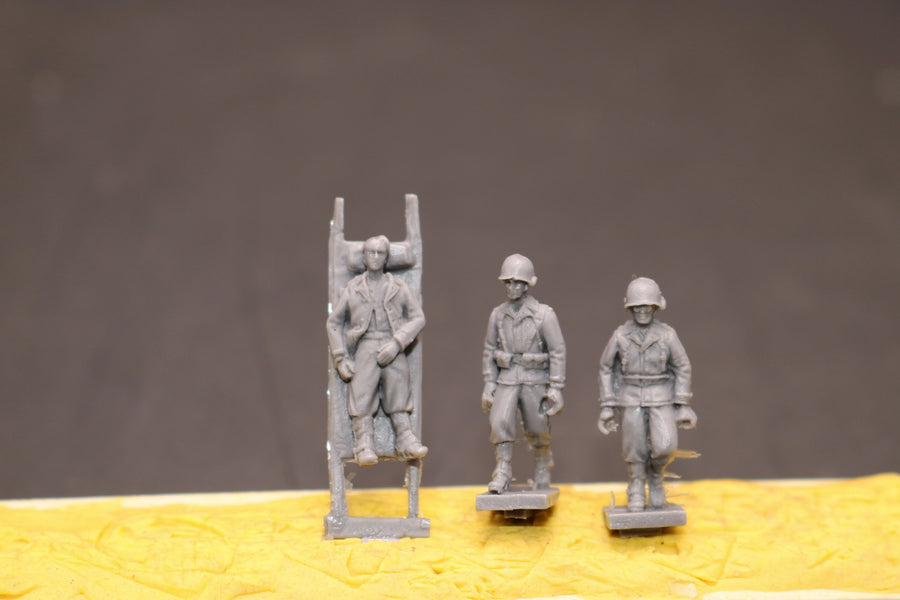 WWII American Soldiers 1/72 Resin Figure Set - resin model view 2