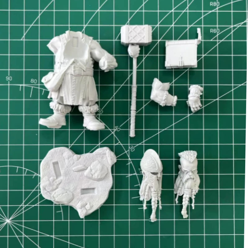 Dwarf Blacksmith with Hammer 70mm Resin Figure Kit - 70mm resin model view 6