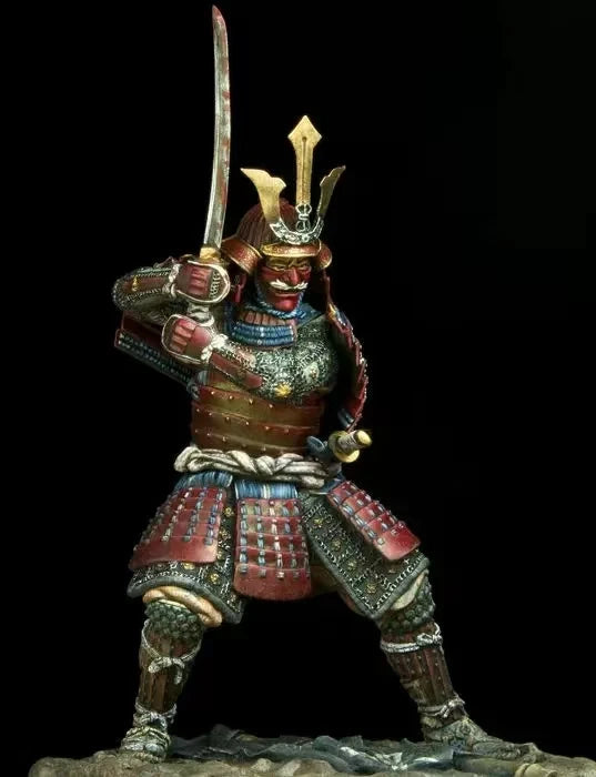 Japanese Samurai Warrior with Katana 75mm Resin Figure Kit - 75mm resin model view 2