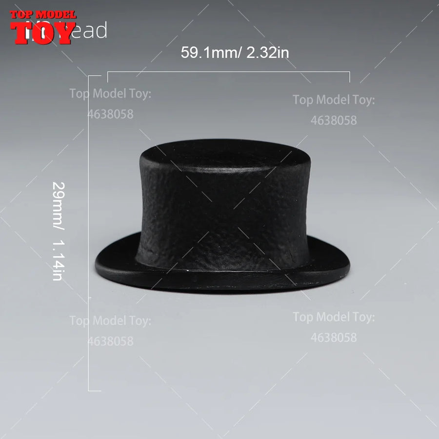 Classic Formal Top Hat 1/6 Scale Resin Accessory for Male Soldier Figures - 1/6 resin model view 2