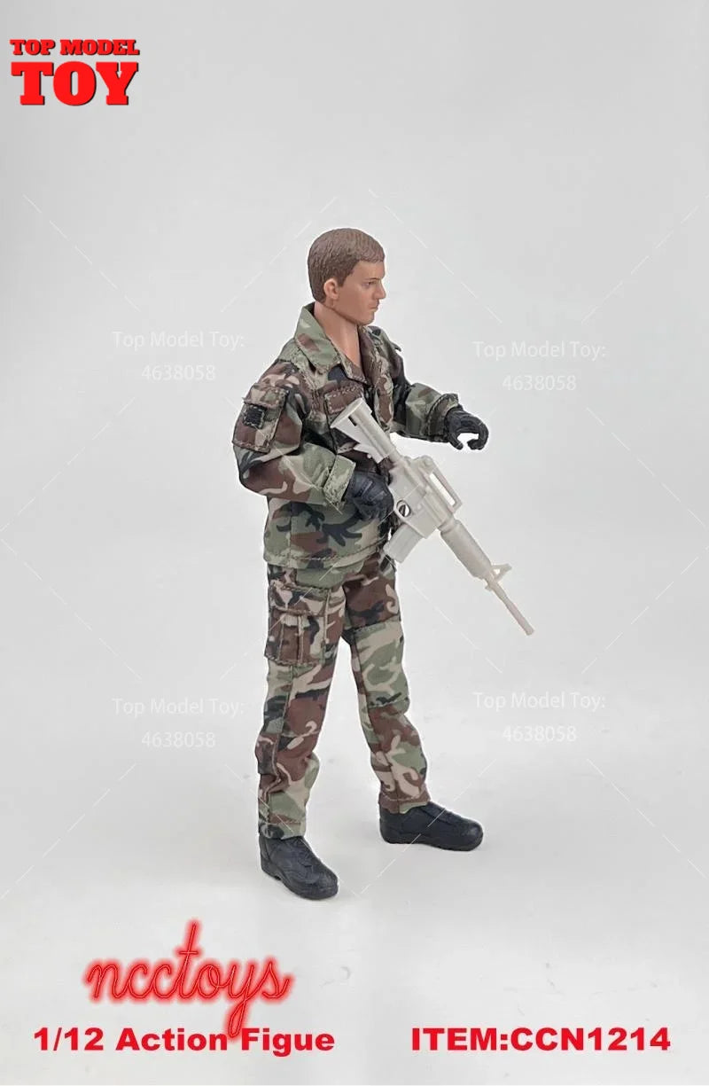 Modern Soldier BDU Jungle Camouflage 1/12 Resin Action Figure - 1/12 resin model view 2