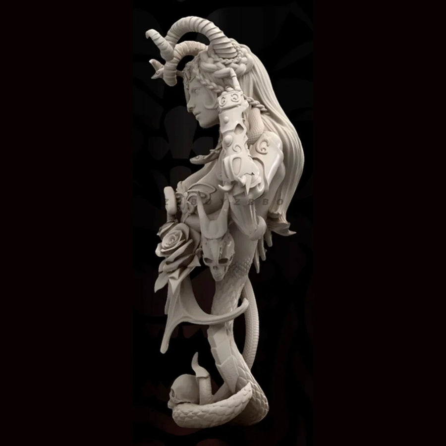 Horned Sorceress with Roses 1/10 Resin Figure - 1/10 resin model view 3