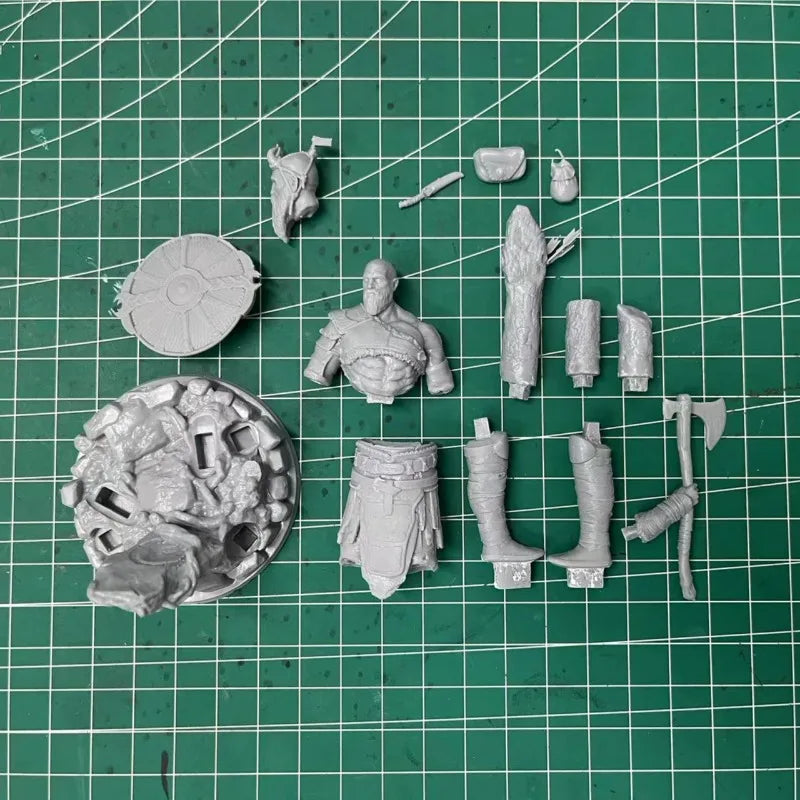 Ancient Viking Warrior with Axe 1/24 Resin Figure Kit - 1/24 resin model view 2