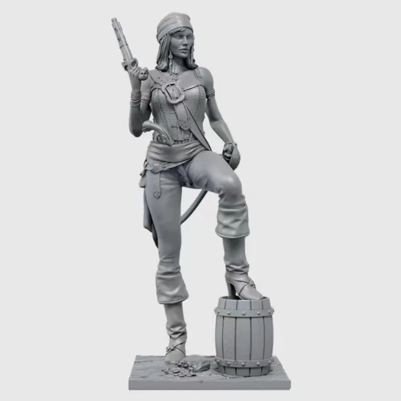Pirate Captain with Parrot 75mm Resin Figure Kit - 75mm resin model view 2