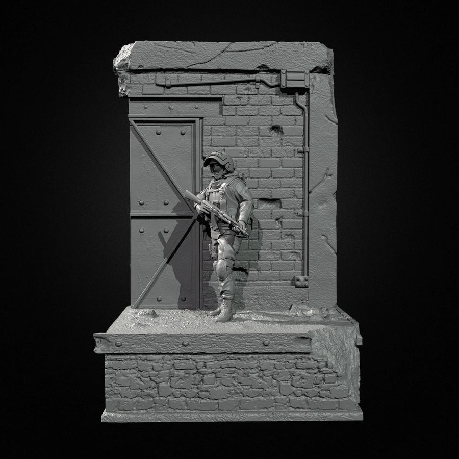 Modern Special Forces Operator with M4 Rifle 1/35 Resin Diorama Kit - resin model view 2