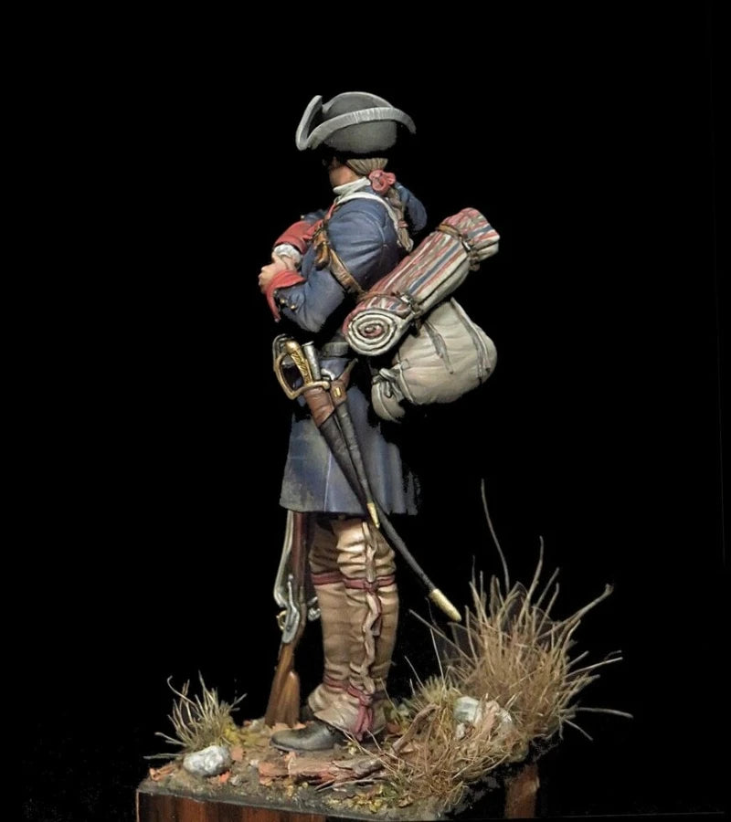 US Colonial Militia Soldier 1/24 Scale Resin Figure Set - 1/24 resin model view 3