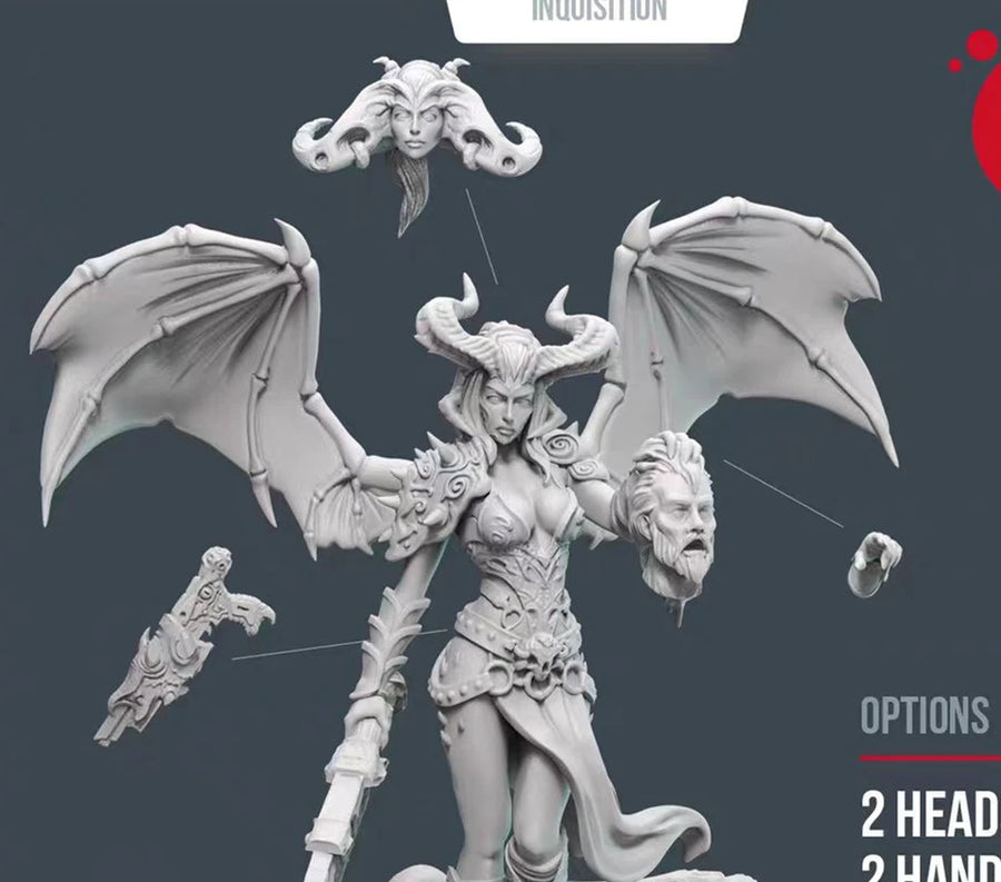 Lilith The Demoness Winged Demon 43mm Resin Figure Kit - 43mm resin model view 4