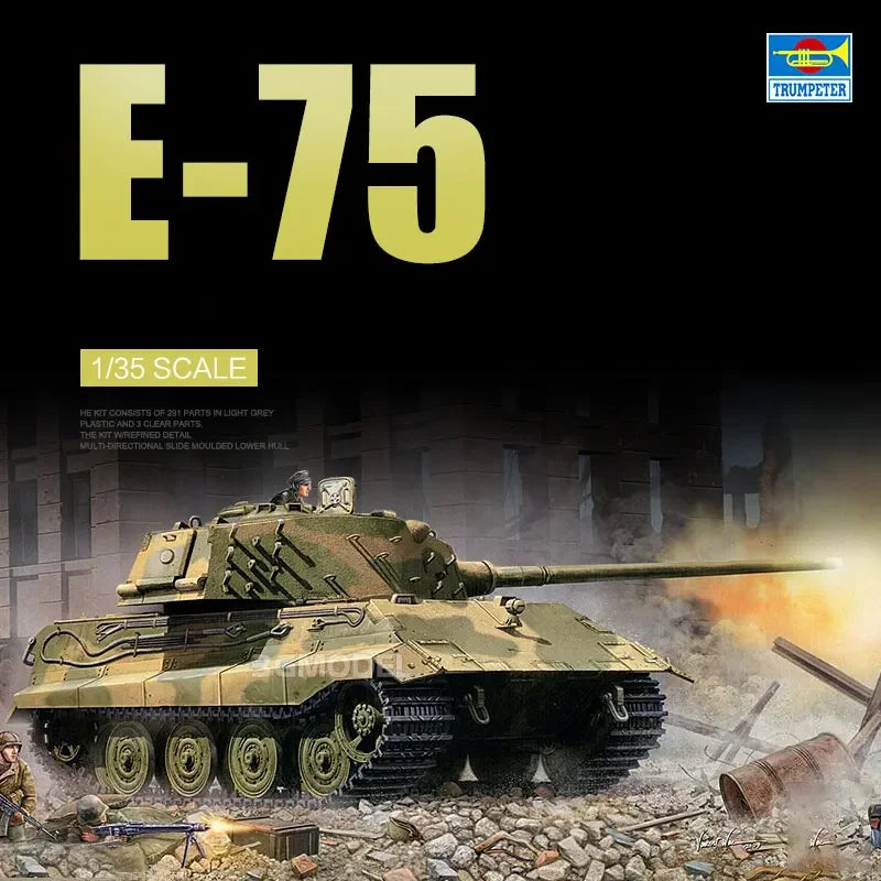 German Tiger II King Tiger Heavy Tank Three-Color Camo 1/35 Resin Vehicle Kit - resin model view 2