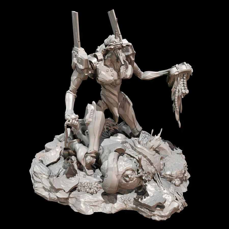 Demon Overlord with Twin Blades 75mm Resin Figure Kit - 75mm resin model view 3