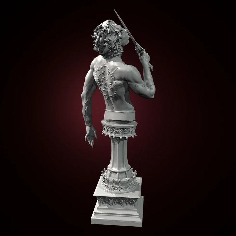 Warrior with Sword 75mm Resin Bust Figure - 75mm resin model view 4