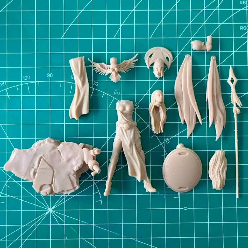 Athena Goddess of Justice 75mm Resin Figure with Shield & Spear - 75mm resin model view 5