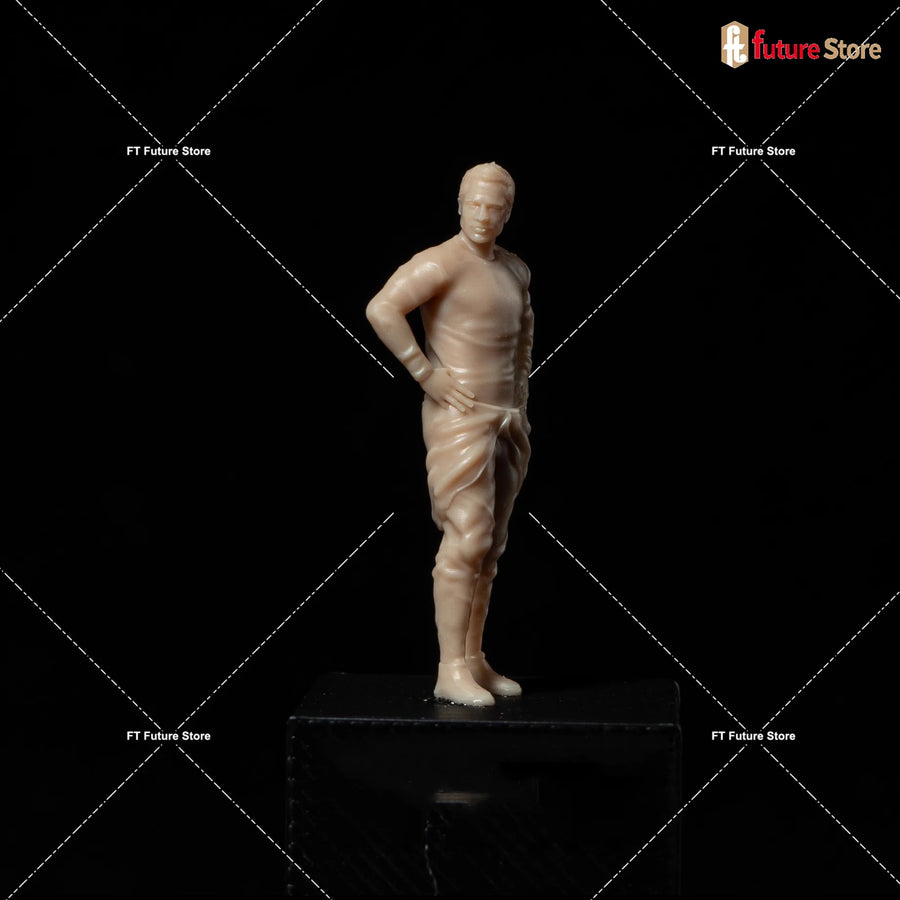 Modern Racing Driver with Ball 1/35 Resin Figure Kit - 1/35 resin model view 3