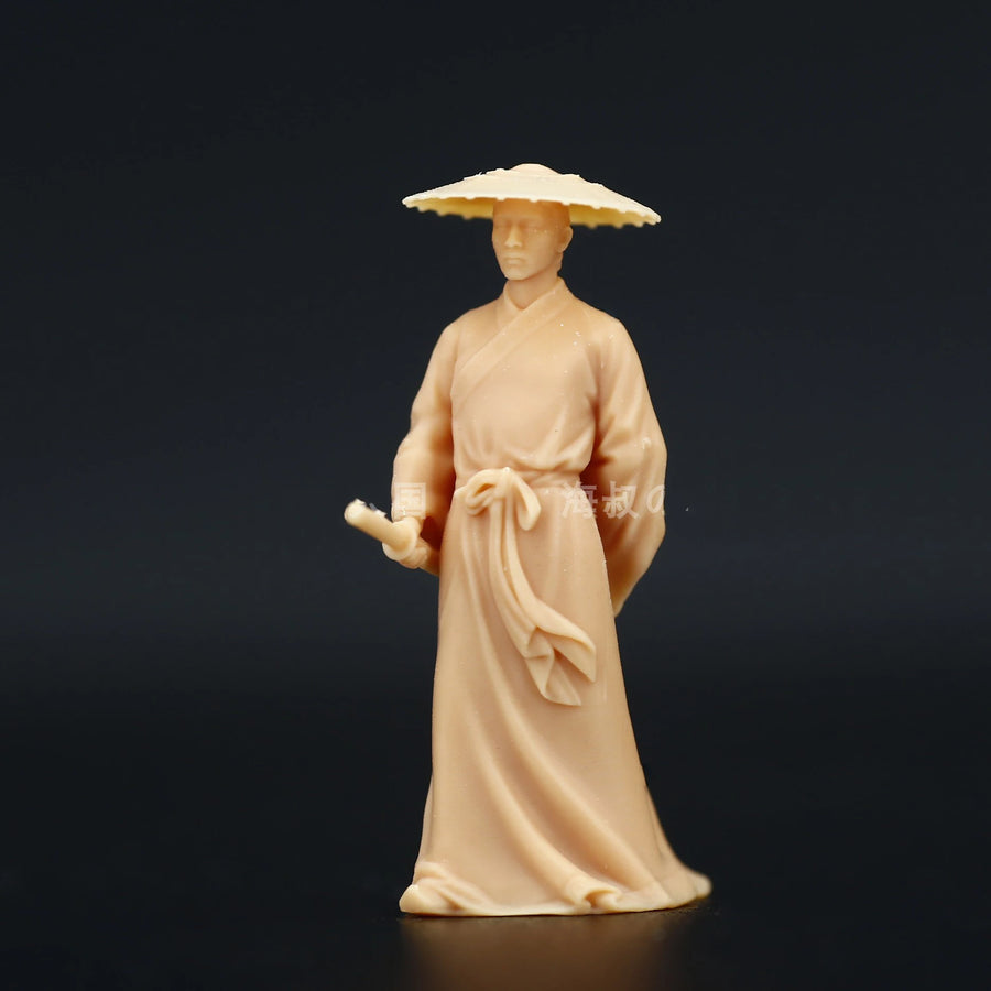 Asian Warrior Woman with Parasol 1/64 Resin Figure Kit - 1/64 resin model view 2