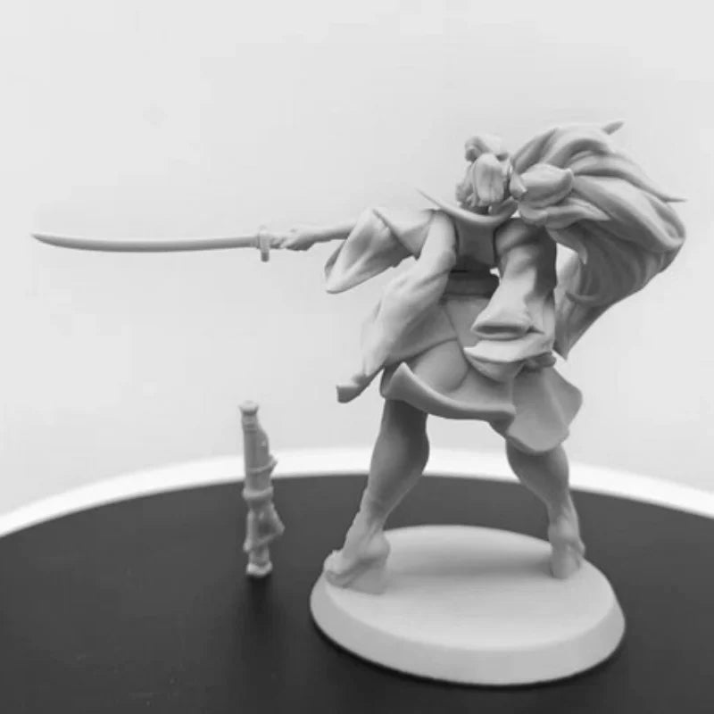 Female Samurai Baiken with Katana 1/24 Resin Figure Kit - 1/24 resin model view 5