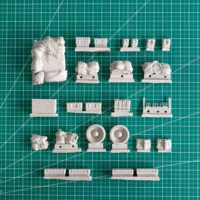 WWII British Cromwell Tank Stowage Set 1/35 Resin Model Kit - 1/35 resin model view 2