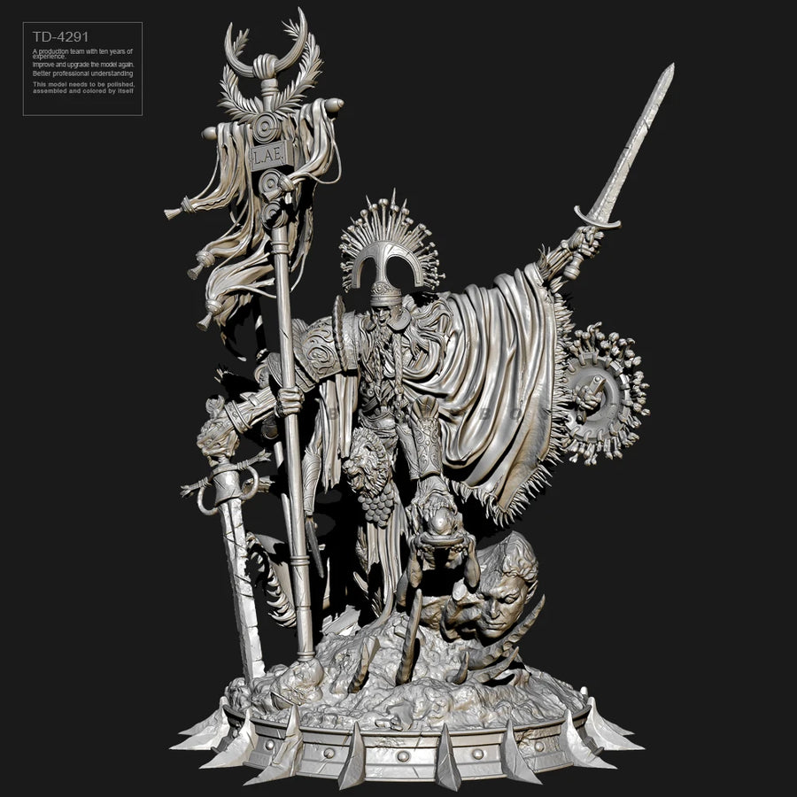Chaos Warlord with Winged Crown Resin Figure Kit 60mm - 60mm resin model view 5