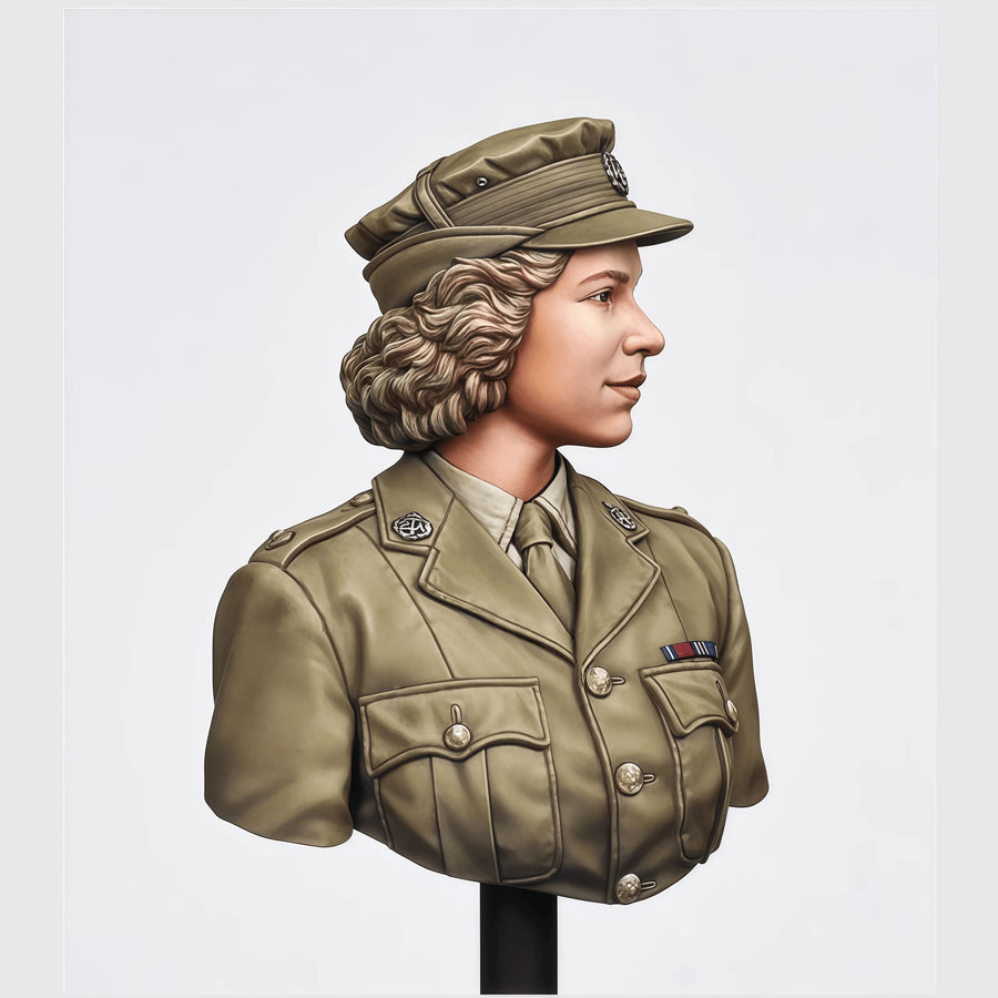ATS Unit Second Lieutenant 60mm Resin Bust Kit - 60mm resin model view 3