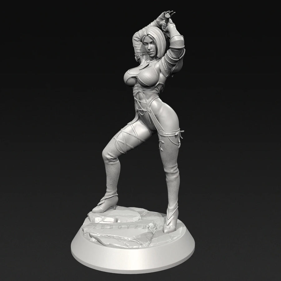 Female Warrior with Sword 38mm Resin Figure Kit - 38mm resin model view 3