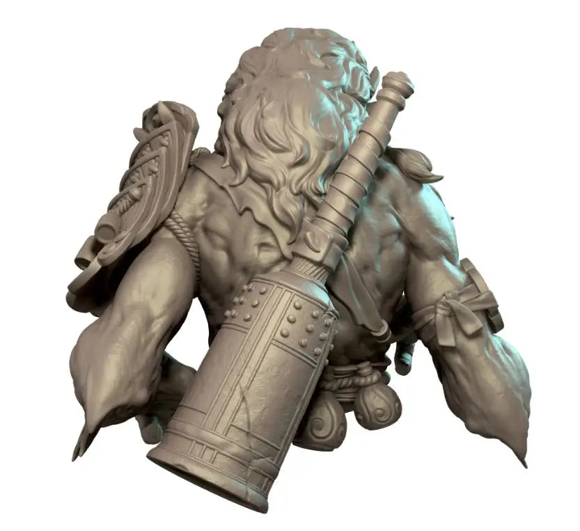 Meiyo Demon Warrior with Armor 82mm Resin Bust Figure - 82mm resin model view 5