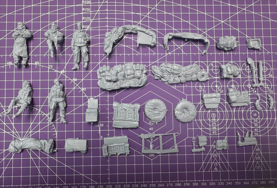 Gulf War Soldiers 5-Figure Set 1/35 Scale Resin Kit - 1/35 resin model view 2
