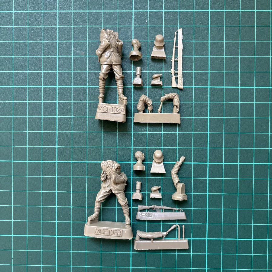 WWI German Grenadier Soldier 1/35 Resin Figure Kit - 1/35 resin model view 4