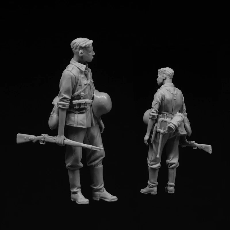WWII British Soldiers 8-Figure Set 1/35 Scale Resin Military Figures Kit - 1/35 resin model view 2