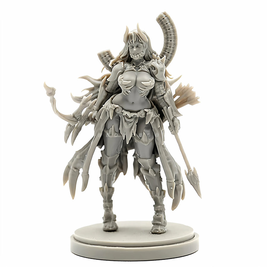 Demon Sorceress with Horns and Claws 38mm Resin Figure Kit - 38mm resin model view 2