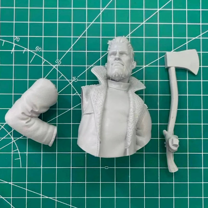 Bearded Lumberjack with Axe 1/10 Scale Resin Bust - 1/10 resin model view 5