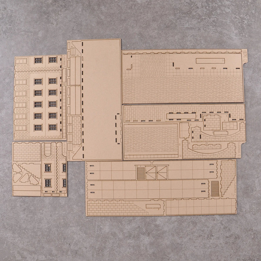 Modern Urban Building with Tank Display Base 1/72 Resin Diorama Kit - 1/72 resin model view 6