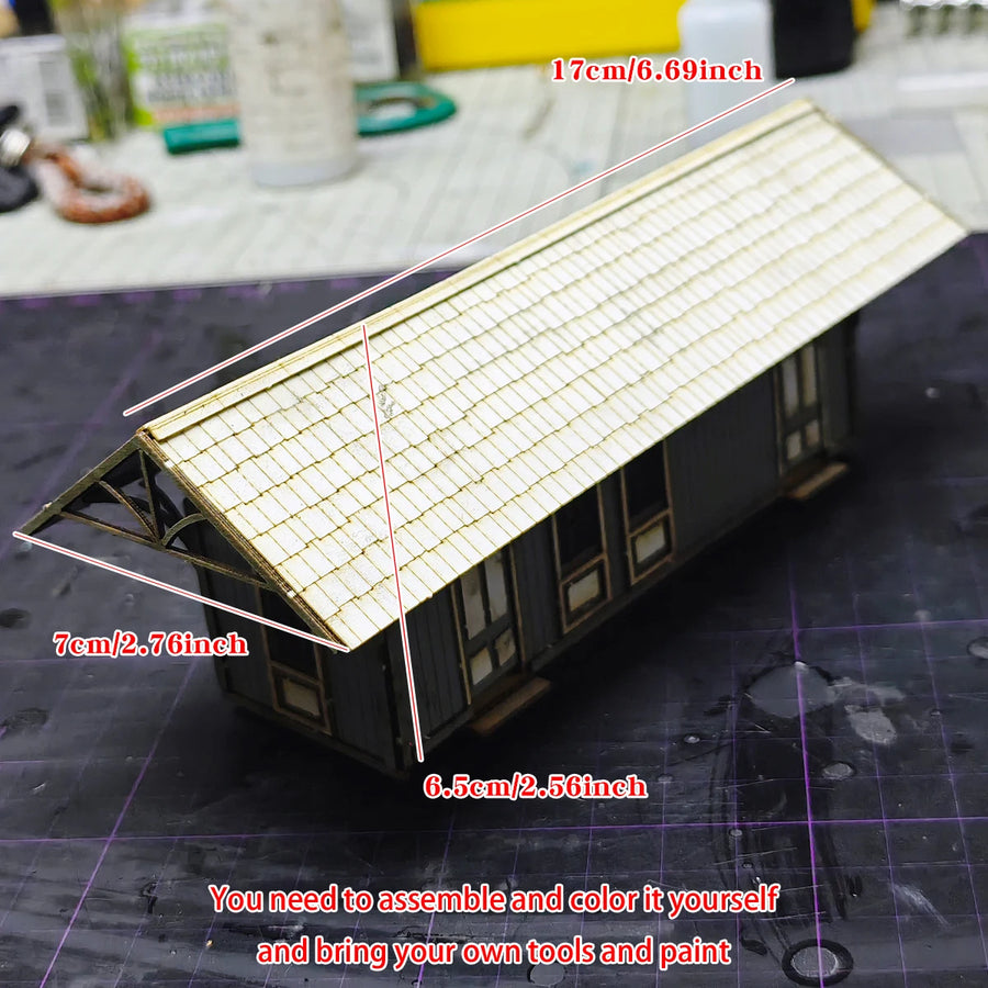 Victorian Railway Station Platform Building 1/87 Resin Model Kit - 1/87 resin model view 3