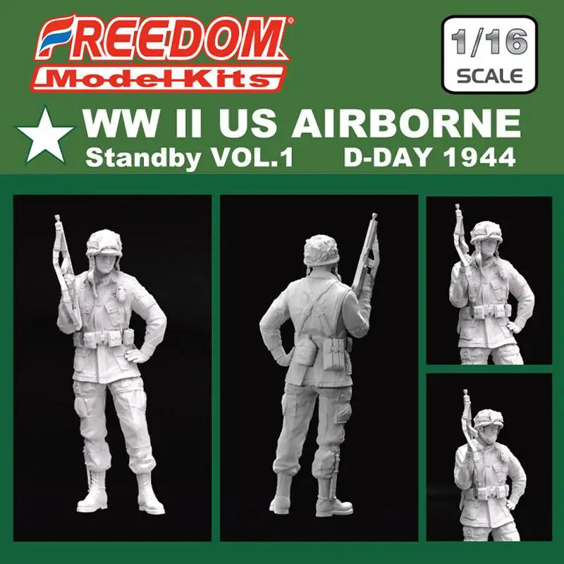 Vietnam Era US Soldier with Assault Rifle 1/16 Resin Figure Kit - resin model view 4