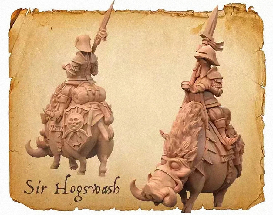 Sir Hogswash Fantasy Pig Knight Resin Character Figure - resin model view 2