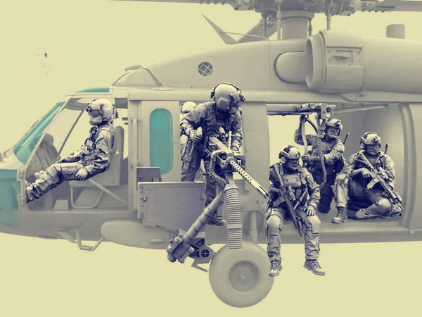 Modern US Special Forces Helicopter Insertion 5-Figure Diorama 1/35 Resin Kit