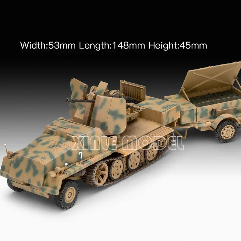 WWII German sWS with Flak43 SD.AH58 1/72 Resin Model Kit - 1/72 resin model view 2