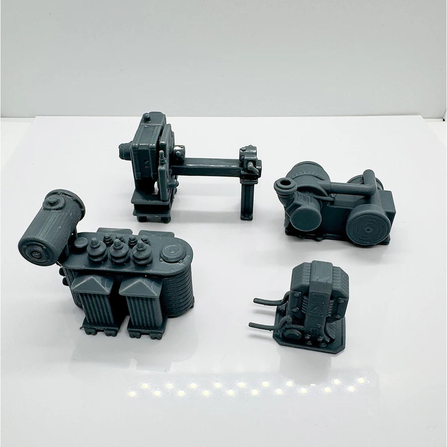 Modern Industrial Electrical Transformer and Generator Resin Terrain Set - resin model view 3