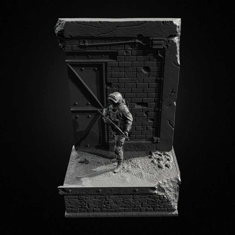 Modern Soldier Breaching Door 1/35 Resin Diorama Figure Kit - 1/35 resin model view 6