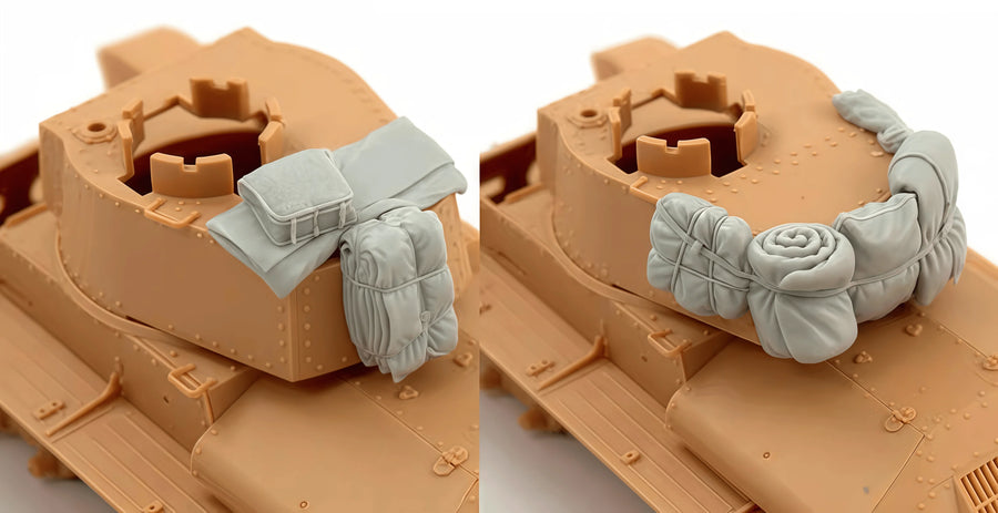 Tank Turret Sandbag Fortification 1/35 Scale Resin Model Kit - 1/35 resin model view 2