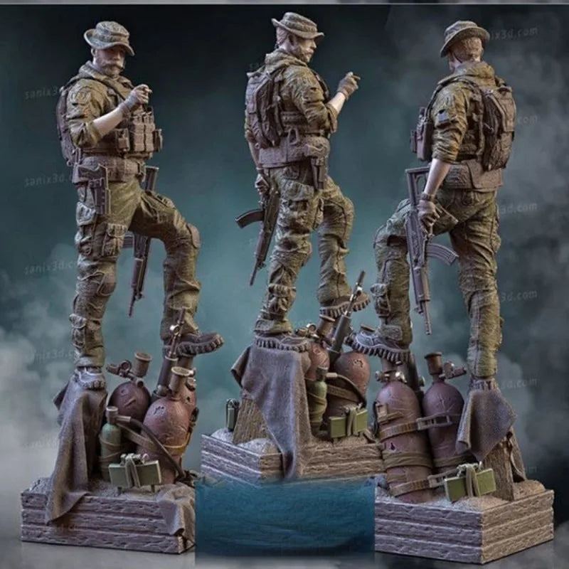 Modern British SAS Special Forces Operator 1/24 Resin Figure Kit - resin model view 3