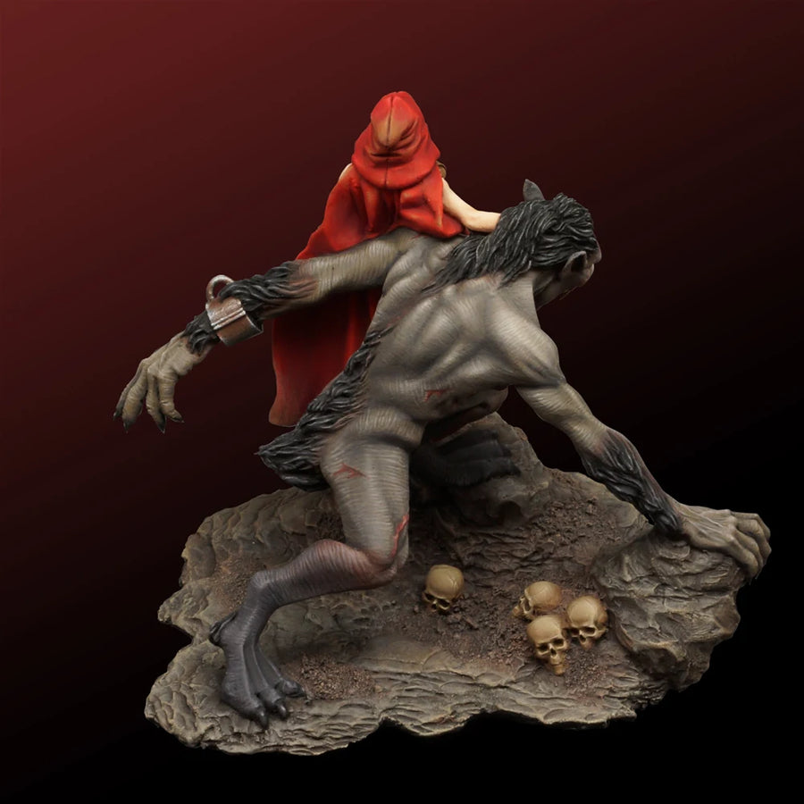 Werewolf Queen with Red Cloak 54mm Resin Figure Kit - 54mm resin model view 5