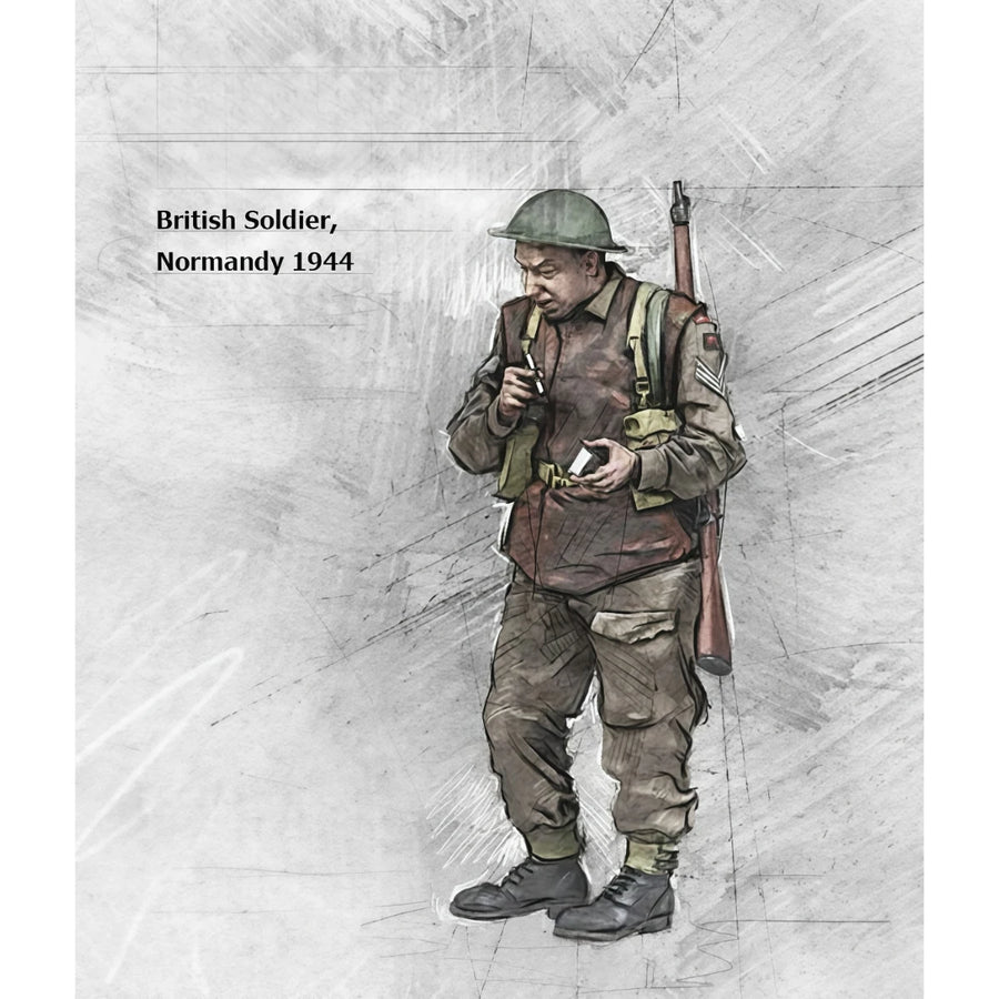 British Normandy Infantryman 1944 1/35 Resin Figure Kit - 1/35 resin model view 2