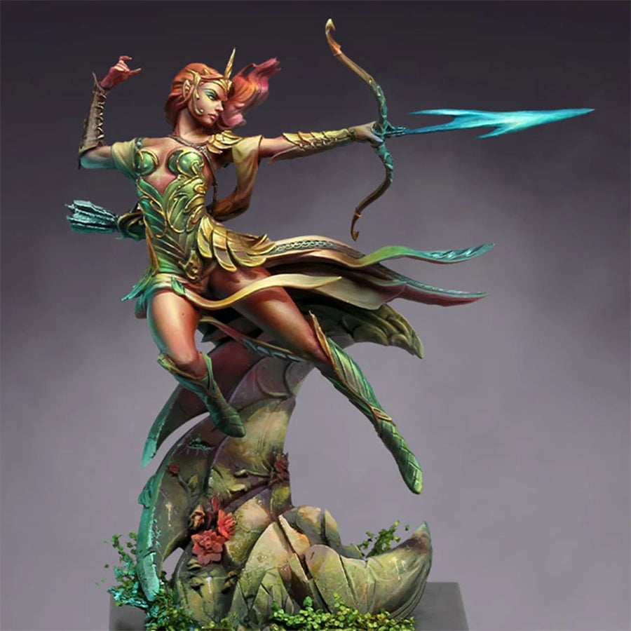 Fantasy Archer Warrior with Bow 1/24 Resin Figure Kit - 1/24 resin model view 2