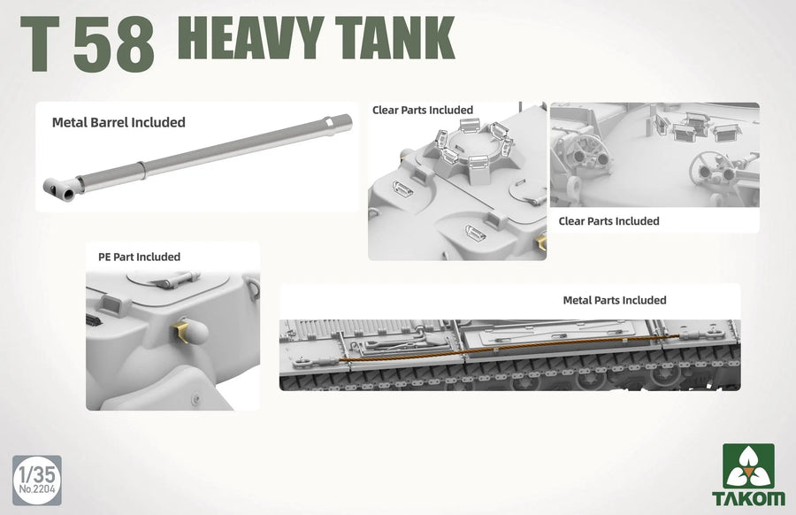 US M47 Patton T58 Heavy Tank 1/35 Resin Model Kit - 1/35 resin model view 3