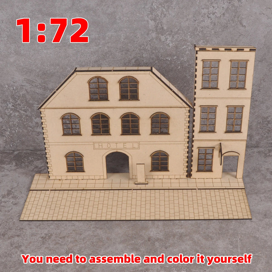 European Street Building Complex 1/72 Resin Diorama Kit - 1/72 resin model view 5