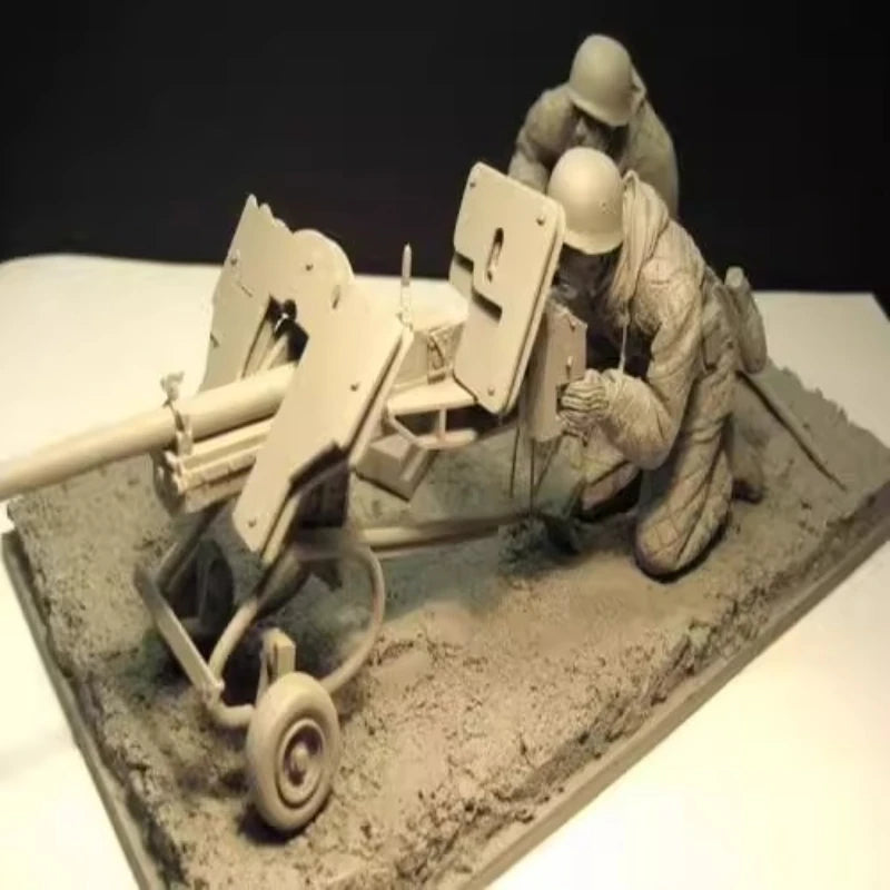 Modern Soldier with Gun Emplacement 1/16 Resin Diorama Kit - unpainted resin model kit - view 4