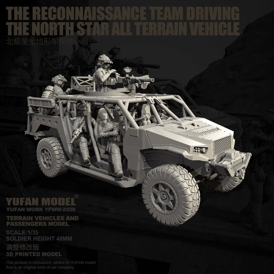 North Star All-Terrain Vehicle Reconnaissance Team 1/35 Resin Diorama Kit - 1/35 resin model view 2